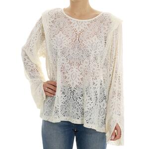 BLUSA IN PIZZO PANNA